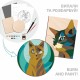 Набір для творчості Rosa Start Cats випалювання картини на дереві, з фарбами, в коробці (4823098544708)