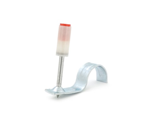 Цвяхи Voltronic монтажні піроксилінові, 7,3 * 43мм, затискач для труб міні 16мм, 100 шт (YT-PMNMini16)