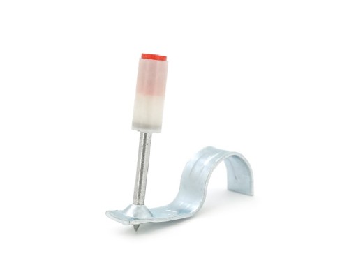 Цвяхи Voltronic монтажні піроксилінові, 7,3 * 43мм, затискач для труб міні 16мм, 100 шт (YT-PMNMini16)