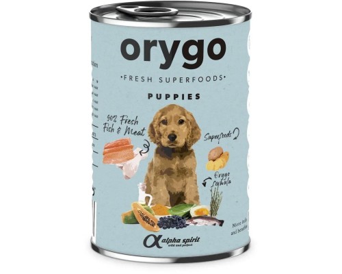 Консерви для собак Orygo Puppies вологий корм для щенят з лососем 400 г (8436586312299)