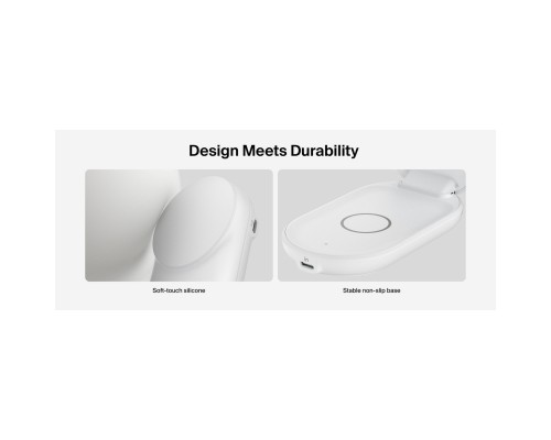 Зарядний пристрій Belkin UltraCharge Wireless 2-in-1 25W white (WIZ039KQWH)