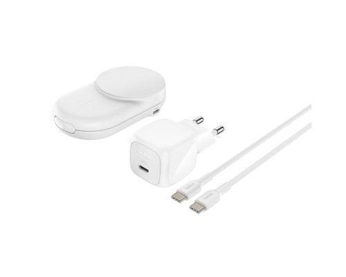 Зарядний пристрій Belkin UltraCharge Wireless 2-in-1 25W white (WIZ039KQWH)