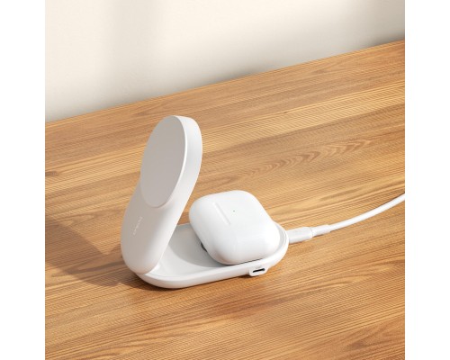 Зарядний пристрій Belkin UltraCharge Wireless 2-in-1 25W white (WIZ039KQWH)