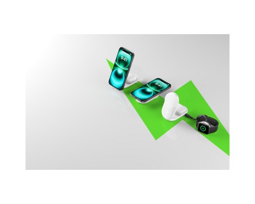 Зарядний пристрій Belkin UltraCharge Wireless 2-in-1 25W white (WIZ039KQWH)