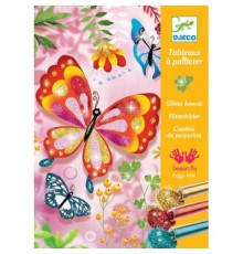 Набір для творчості Djeco Художній комплект малювання блискітками Блискучі метелики (DJ09503)