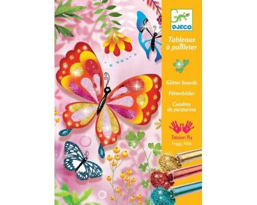 Набір для творчості Djeco Художній комплект малювання блискітками Блискучі метелики (DJ09503)