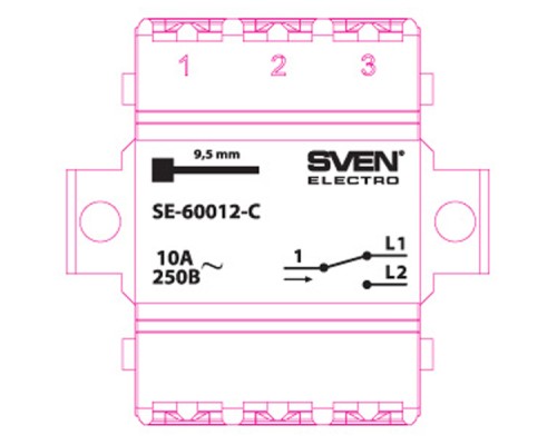 Перемикач Sven SE-60012-C cream (7100036)