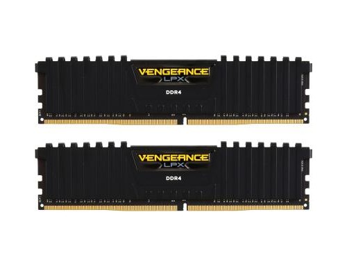 Модуль пам'яті для комп'ютера DDR4 16GB (2x8GB) 2400 MHz Vengeance LPX Black Corsair (CMK16GX4M2A2400C16)