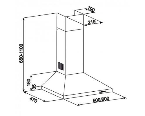 Витяжка кухонна Eleyus KENT 700 60 WH