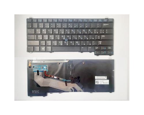 Клавіатура ноутбука Dell Latitude E5440 черная с подстветкой ТП UA (A43924)