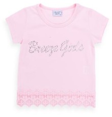 Футболка дитяча Breeze з мереживом (9001-98G-pink)