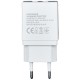 Зарядний пристрій Florence 2USB 2A + Type-C cable white (FL-1021-WT)