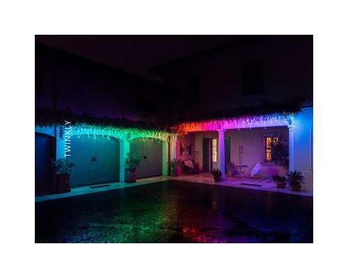 Гірлянда Twinkly Smart LED Icicle RGBW 190, BT+WiFi, Gen II, IP44 кабель проз (TWI190SPP-TEU)
