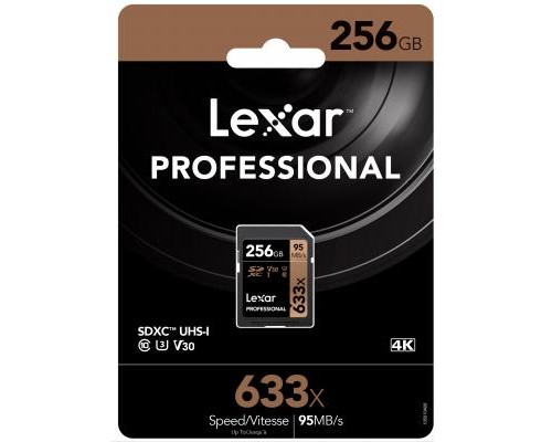Карта пам'яті Lexar 256GB SDXC class 10 UHS-I U3 V30 633x Professional (LSD256CB633)