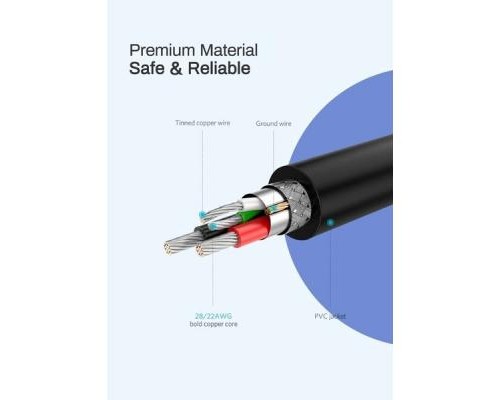 Дата кабель USB 2.0 AM to Micro 5P 2.0m US289 Black Ugreen (60138)