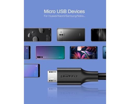 Дата кабель USB 2.0 AM to Micro 5P 2.0m US289 Black Ugreen (60138)