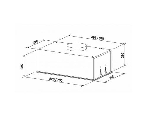 Витяжка кухонна Eleyus GEMINI 1200 LED 70 WH