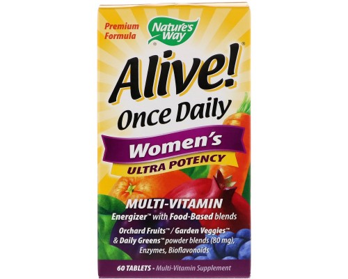 Мультивітамін Nature's Way Мультивітаміни Для Жінок, Alive! Ultra Potency Multi-Vitamin (NWY-15686)