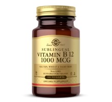 Вітамін Solgar Вітамін В12, сублінгвально, Vitamin B12 1000 мкг, 100 наггет (SOL03229)