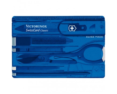 Ніж Victorinox SwissCard Transparent Blue (0.7122.T2)