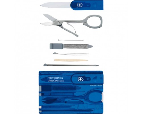 Ніж Victorinox SwissCard Transparent Blue (0.7122.T2)