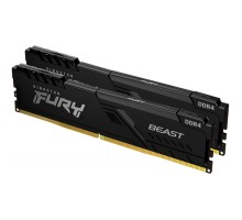 Модуль пам'яті для комп'ютера DDR4 32GB (2x16GB) 3200 MHz Fury Beast Black Kingston Fury (ex.HyperX) (KF432C16BBK2/32)