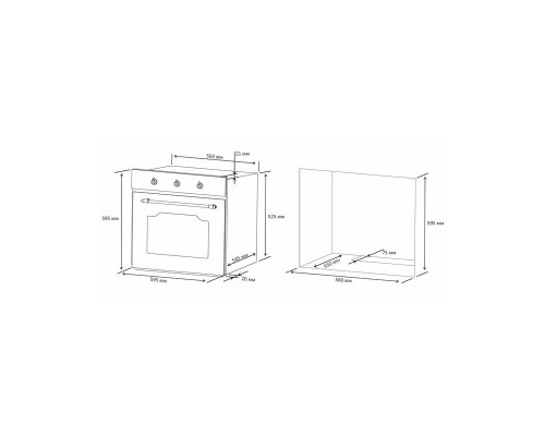 Духова шафа Eleyus SELENA 6006 BL+RB