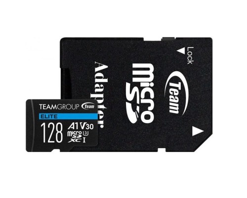 Карта пам'яті Team 128GB microSDXC class 10 UHS-I/U3 Elite (TEAUSDX128GIV30A103) Карта пам'яті Team 128GB microSDXC class 10 UHS-I/U3 Elite (TEAUSDX128GIV30A103)