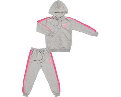 Спортивний костюм дитячий Joi із серцем (S-703-140G-gray)