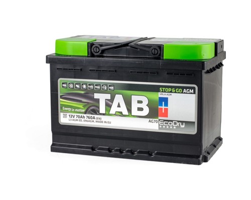 Акумулятор автомобільний TAB 70 Ah/12V AGM Euro (213 070)