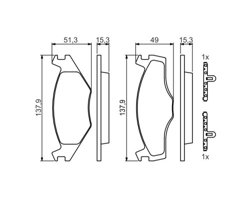 Гальмівні колодки Bosch 0 986 468 871