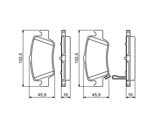 Гальмівні колодки Bosch 0 986 494 182