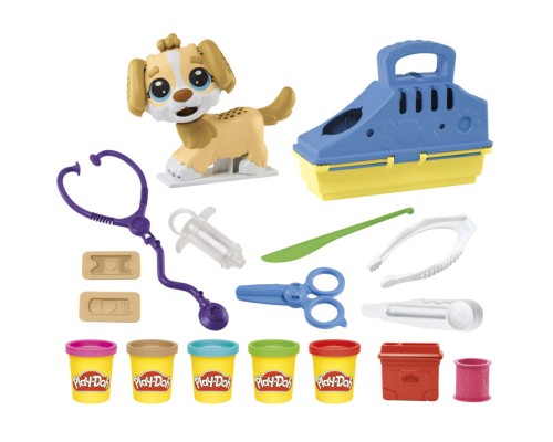 Набір для творчості Hasbro Play-Doh Прийом у ветеринара з пластиліном (F3639)
