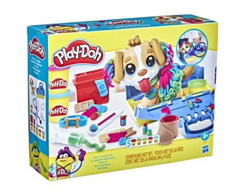 Набір для творчості Hasbro Play-Doh Прийом у ветеринара з пластиліном (F3639)