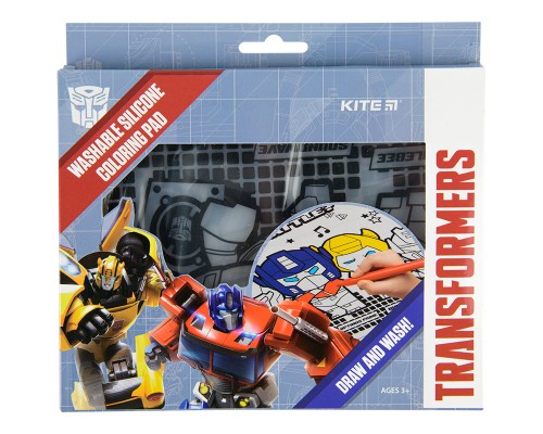 Підкладка настільна Kite силіконова розмальовка Transformers, 30х40см (TF22-424)