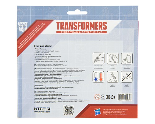 Підкладка настільна Kite силіконова розмальовка Transformers, 30х40см (TF22-424)