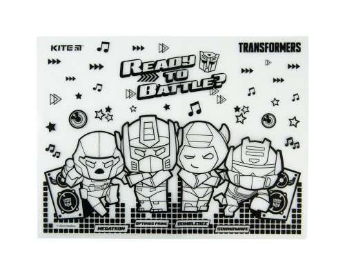 Підкладка настільна Kite силіконова розмальовка Transformers, 30х40см (TF22-424)