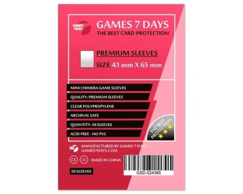 Протектор для карт Games7Days 43 х 65 мм, Mini Chimera, 50 шт (PREMIUM) (GSD-024365)