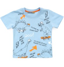 Футболка дитяча First kids з динозаврами (3032-98B-blue)