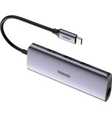 Концентратор Ugreen USB3.0 Type-C to USB 3.0x3/RJ45/ CM236 (60718)