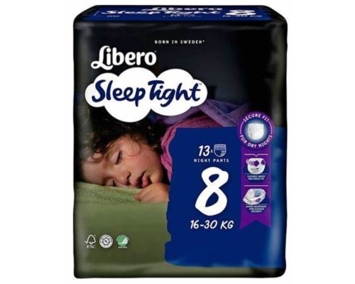 Підгузки Libero Sleep Tight Розмір 8 (16-30 кг) 13 шт (7322541193854)