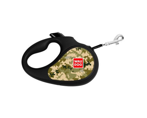 Повідок для собак WAUDOG R-leash Мілітарі світловідбиваюча стрічка XS 3 м (380-4026)