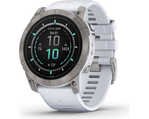 Смарт-годинник Garmin EPIX PRO (g2), 51, Saph, Ti, Whitestone, GPS (010-02804-11)