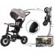 Дитячий велосипед QPlay Rito Rubber Grey складаний триколісний (S380-10GreyRubber)