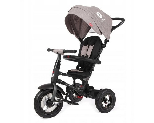 Дитячий велосипед QPlay Rito Rubber Grey складаний триколісний (S380-10GreyRubber)