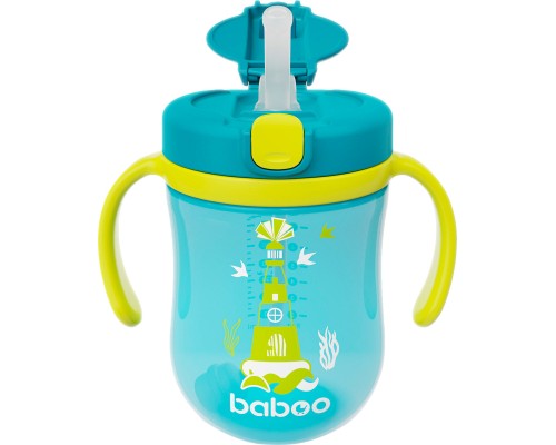 Поїльник-непроливайка Baboo Marine із гравітаційною кулькою, 300 мл, 9+ міс, зелена (8-133)