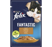 Вологий корм для кішок Purina Felix Fantastic з індичкою в желе 85 г (7613039832516)