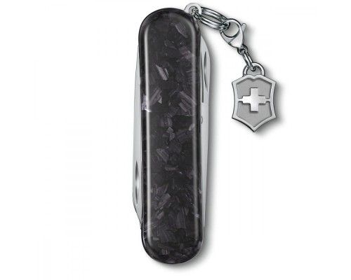 Ніж Victorinox Classic SD Brilliant Carbon + брелок-лого (0.6221.90)