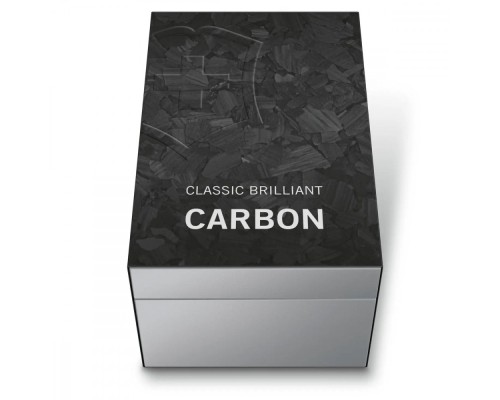 Ніж Victorinox Classic SD Brilliant Carbon + брелок-лого (0.6221.90)