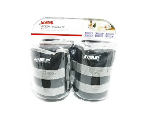 Обважнювач LiveUp Wrist/Ankle Weights LS3011-3 2 шт по 3 кг чорний (6951376126365)